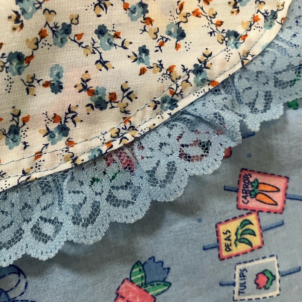 Blue Patterned Reversible Kitchen Apron OSFM - Picture 7 of 8